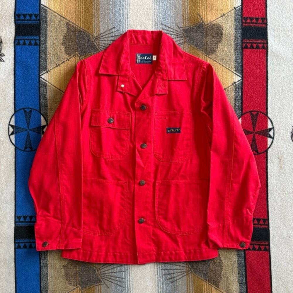 Vintage 70s Men’s DeeCee Button Up Western Shirt Size 16 Made In USA Red